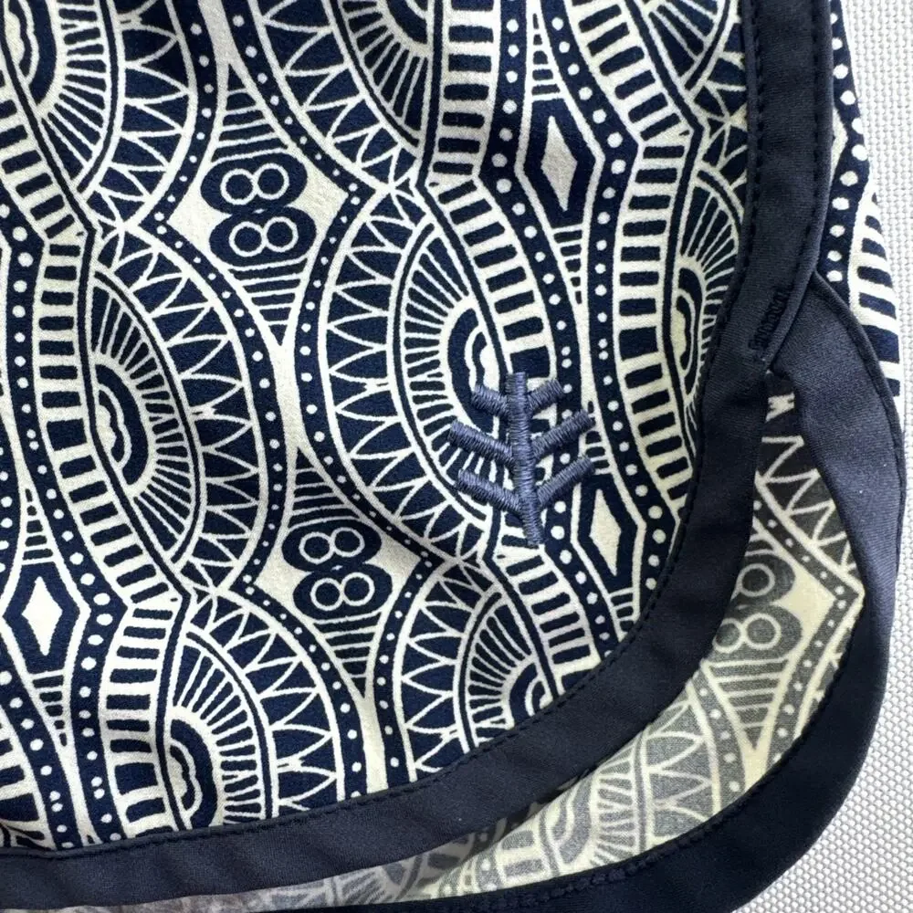 Coolibar Mens Falcon Board Shorts Size 36 Blue White Geometric Print UPF 50+